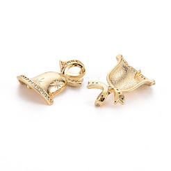 Латунные соединители с прозрачным кубическим цирконием с микропаве&nbsp;KK-S356-446-NF