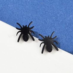 Серьги-гвоздики из нержавеющей стали 304 в виде паука на Хэллоуин для женщин&nbsp;LS-EJEW-B019-01EB