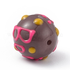 Непрозрачные окрашенные стеклянные бусины&nbsp;GLAA-B001-01G