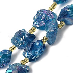 Гальванизированные нити из необработанных натуральных аметистов&nbsp;G-Z131-J02-02