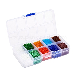 8000шт 10 стиля 12/0 матовые и непрозрачные стеклянные бусины&nbsp;SEED-YW0001-46