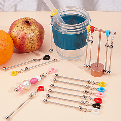 24шт. двухцветная силиконовая соломенная шапочка&nbsp;PALLOY-DR00007