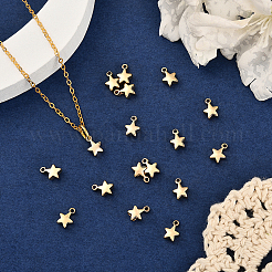 60 шт. долговечные позолоченные латунные подвески&nbsp;KK-BBC0022-53