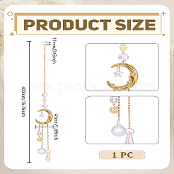 1 шт. стеклянная каплевидная большая подвеска-украшение&nbsp;HJEW-LP0002-57