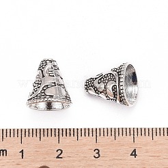 Тибетский стиль конус сплава шарик шапки&nbsp;PALLOY-I112-09AS