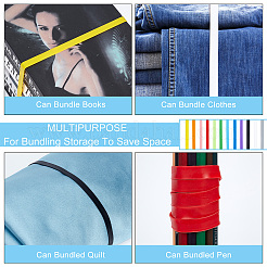 12шт 12-х цветные силиконовые ленты для полотенец для пляжных шезлонгов&nbsp;AJEW-GF0006-86