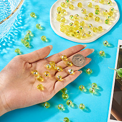 Стеклянные бусины с цветным покрытием ab&nbsp;EGLA-TA0013-07