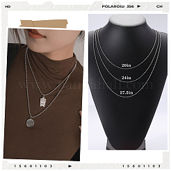 Изготовление ожерелья из шариковой цепочки из нержавеющей стали 304&nbsp;NJEW-BBC0001-10B