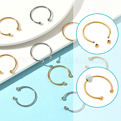 20 шт. 2-х цветные манжетные кольца из нержавеющей стали 304&nbsp;RJEW-SC0001-35