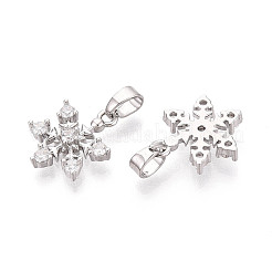 Латунные микропаве прозрачные кубические циркониевые подвески&nbsp;KK-N259-16P