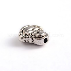 Тибетский стиль Будды сплава бусины&nbsp;X-TIBEB-ZN-62106