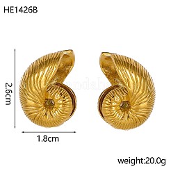 Серьги-гвоздики из нержавеющей стали 304&nbsp;STAS-OY003-60G