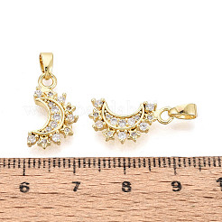 Латунные микропаве прозрачные подвески с фианитом&nbsp;KK-N259-12G