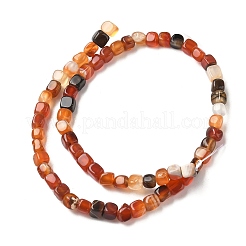 Нити бусин из натурального агата с прожилками дракона (окрашенные и нагретые)&nbsp;G-G177-E12-03