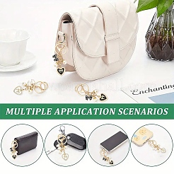 Брелок с подвеской в виде сердца и банта из сплава с эмалью&nbsp;KEYC-YW00133-01