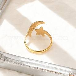 Кольца-манжеты star moon из нержавеющей стали 304 для женщин&nbsp;RJEW-U039-02G