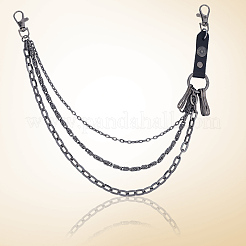 1 шт. сплав 3 слоя цепи ремень для брюк&nbsp;AJEW-GF0011-93C