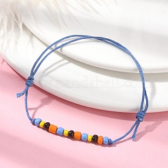 Плетеный браслет из стеклянных бусин&nbsp;BJEW-JB09781