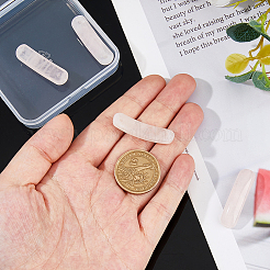 4 шт. изогнутые прямоугольные звенья из натурального розового кварца&nbsp;G-DC0001-55