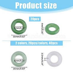 60 шт. 3 стиля стеклянных соединительных колец&nbsp;GLAA-HS0001-14