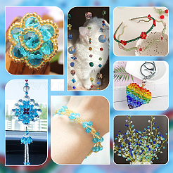 15 нить 15 цвета гальванические стеклянные бусины нити&nbsp;EGLA-PH0001-77B