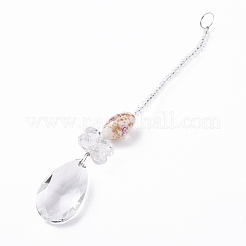 Хрустальная капля бисером настенное украшение кулон украшение&nbsp;HJEW-G019-01D