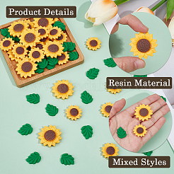 30шт 2 стиля непрозрачные кабошоны из смолы&nbsp;RESI-SC0036-59