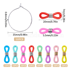 80 шт. 8-х цветные резиновые заглушки для спиц&nbsp;DIY-SC0023-78