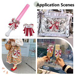 Полиэстеровые булавки с бантом&nbsp;JEWB-WH0030-73