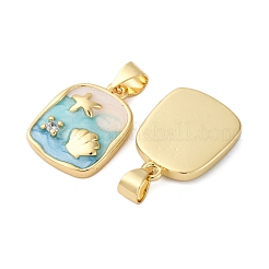 Латунные микро проложить кубического циркония подвески&nbsp;KK-D390-15G