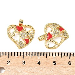 Латунные микропаве прозрачные подвески с фианитом&nbsp;KK-B139-02G