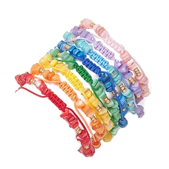 8 шт. браслеты из плетеных бусин из натуральной пресноводной ракушки&nbsp;BJEW-MZ00235