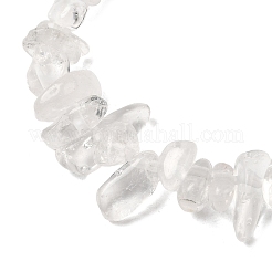 Браслеты из натуральных кварцевых бусин и гальванизированных бусин из натурального кварца для женщин&nbsp;BJEW-JB12279