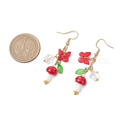 Женские серьги-подвески в виде бабочек и грибов из нержавеющей стали 304&nbsp;EJEW-JE06235