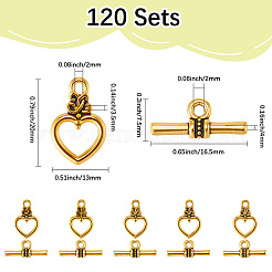 120 комплект застежек-тоглов из сплава&nbsp;FIND-SP0003-92AG