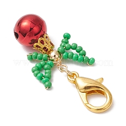 4 шт. 4-х цветные латунные подвески-колокольчики&nbsp;HJEW-MZ00243