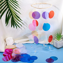 150 шт. радужные переливающиеся звенья из ПВХ с пайетками/блестками&nbsp;FIND-TA0008-10D