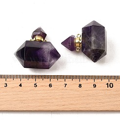 Кулоны для бутылочек с натуральным аметистом&nbsp;G-L623-08G-02