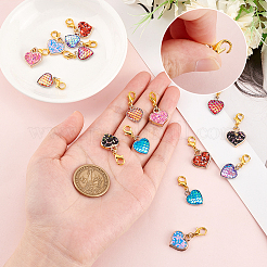 Подвеска из нержавеющей стали 304 и пластика ccb с блестками&nbsp;HJEW-AB00231