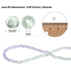 10 нить прозрачных стеклянных бусин градиентного цвета&nbsp;GLAA-CJ0002-09A