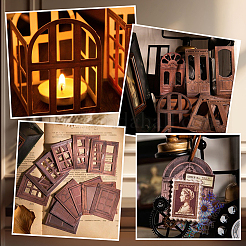 5 комплект 5 стилей тем для окон бумажные наклейки&nbsp;DIY-SP0005-60