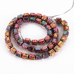 Гальванические бусины из натуральной лавы&nbsp;X-G-T114-71A