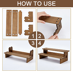 2-ярусная деревянная подставка для показа игрушек&nbsp;ODIS-WH0329-68C