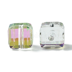 114шт прозрачные гальванические стеклянные бусины&nbsp;GLAA-K064-09C