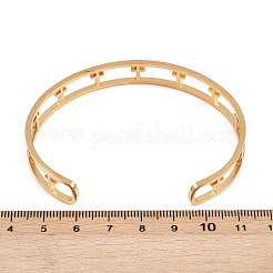 Браслеты-манжеты из нержавеющей стали 304 для женщин&nbsp;BJEW-S181-02G-B