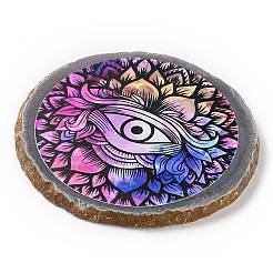 Печатный орнамент из кусочков натурального агата&nbsp;DJEW-M011-02H