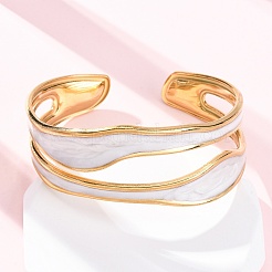 Браслеты из нержавеющей стали 304 с эмалью для женщин&nbsp;LS-BJEW-D306-04G