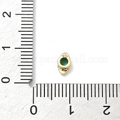 Кабошоны из кубического циркония с микропаве из латуни с эффектом «конский глаз»&nbsp;KK-P345-13G-C