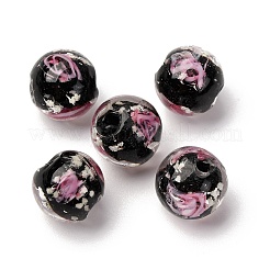 Светящиеся бусины ручной работы из искусственного песка в технике лэмпворк LAMP-B028-03Q-10mm