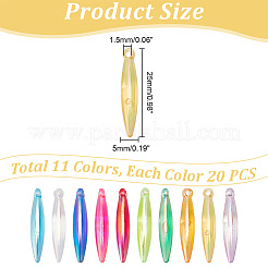 220шт 11 цвета непрозрачные акриловые подвески&nbsp;SACR-AR0001-11